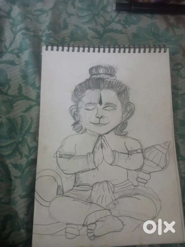 Little hanuman ji drawing