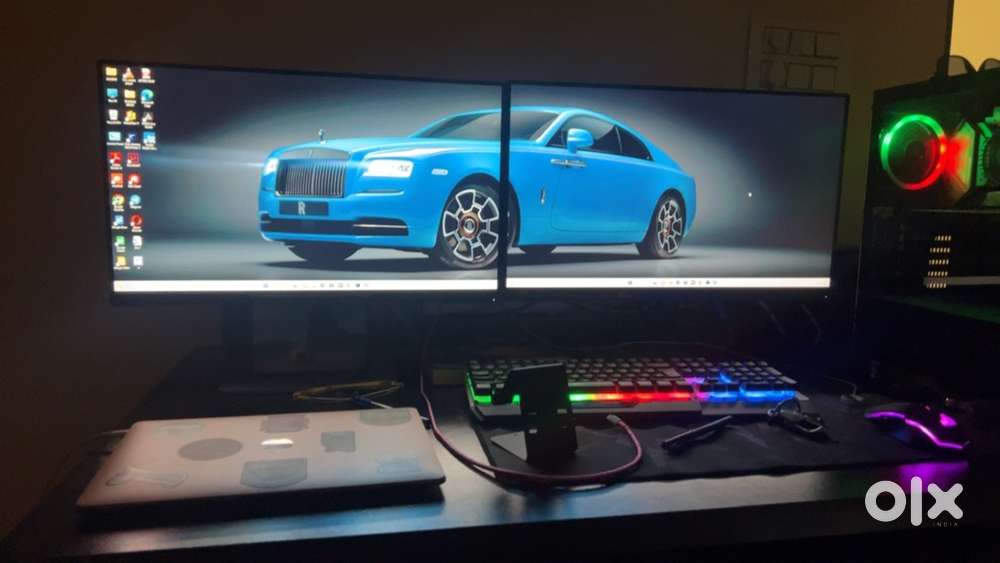 Gaming pc with 2 screen price 90k fix