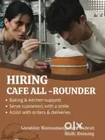 Hiring cafe staff - Baking Krafts, Kunnamangalam, Calicut