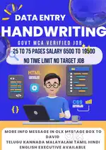100% TRUSTABLE WORK FROM HOME JOB DATA ENTRY HANDWRITING JOB