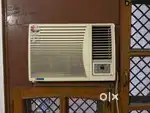 1 ton Blue star window AC with stablizer fully working condition.