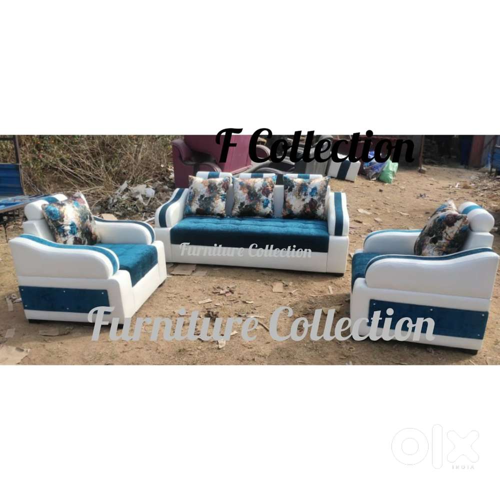 Brand new off+ white + blue 3+1+1 Sofa at Wholesaleprice .Colour Avail