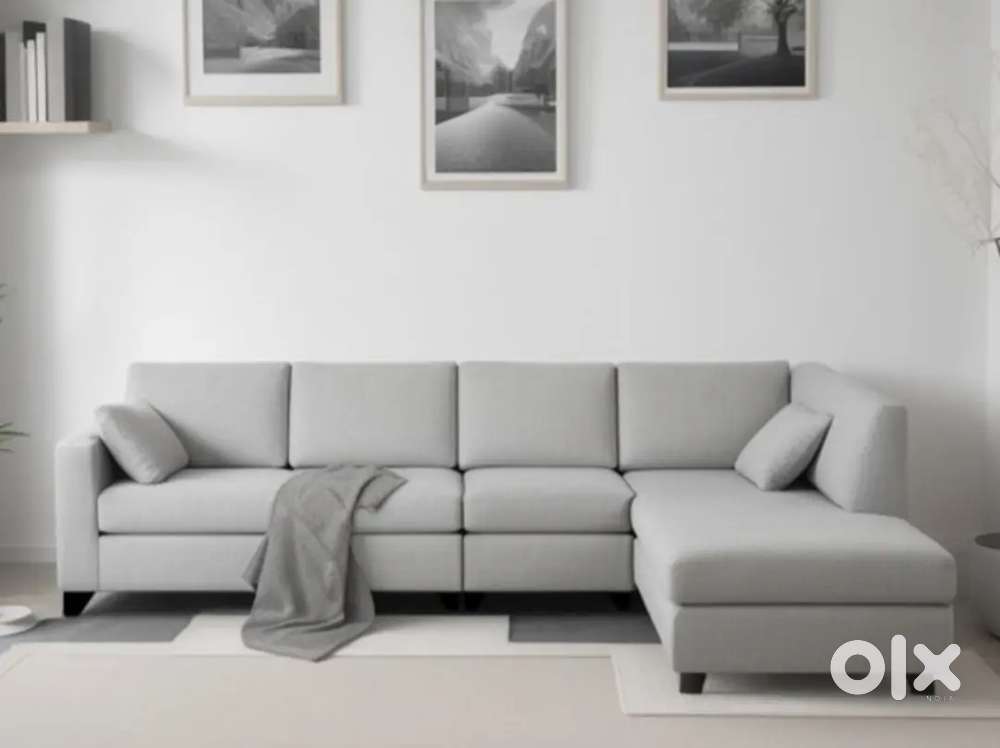 LUXURY L TYPE SOFA IN PILLOW MODEL MANUFACTURING AT ZAM ZAM FURNITURE