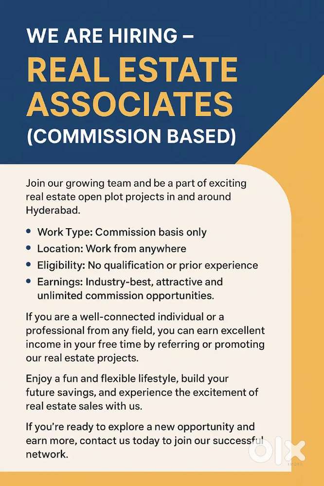 We Are Hiring – Real Estate Associates in Hyderabad