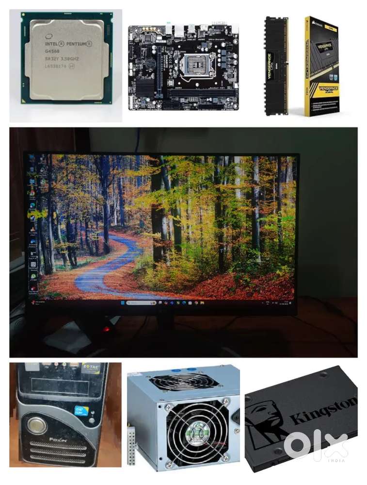 Cpu/motherboard/8gb ram/ LG 24 inch full hd monitor