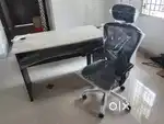 Work From Home Office Table and Office Chairs Set, Office Table