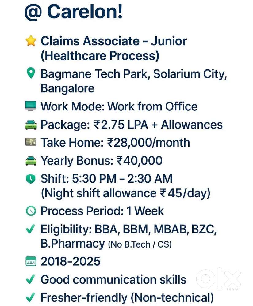 IT fresher and experienced jobs available