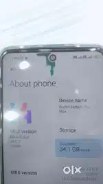 Redmi note 9pro max in excellent condition 6/64only green pach display