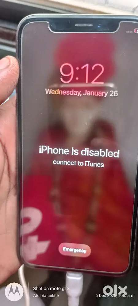 iPhone X lock hai password pata nhi phone is disebled