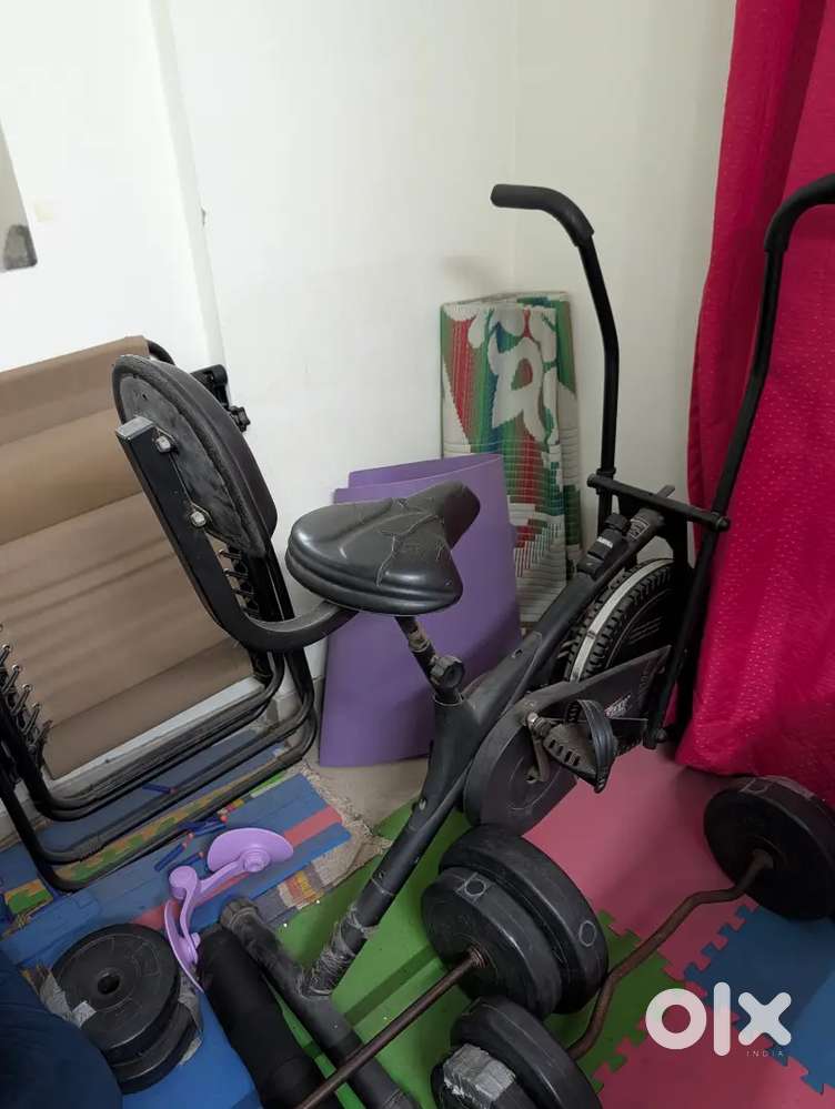Gym cycle and bench press for sale