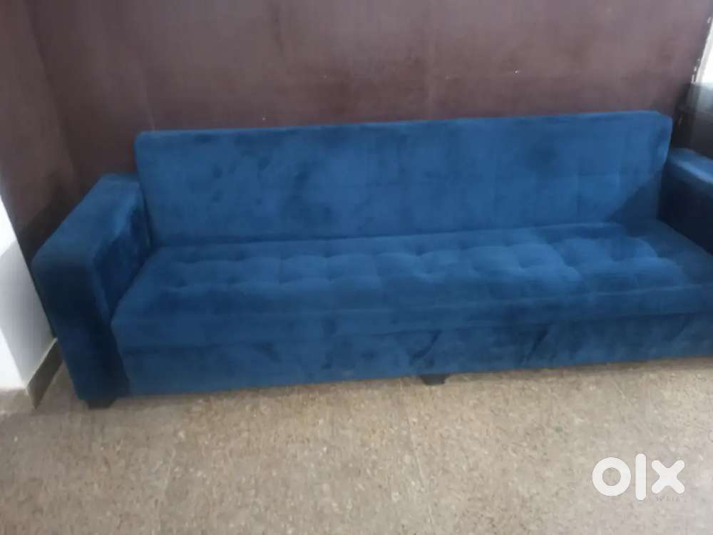 Iron Rack, Wooden partition, Water Cooler, 5 Seater Sofa