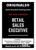 Hiring Retail Sales Staff in Mens Branded Clothing Store in Ernakulam