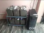 Numeric make 3KVA 72VDC Online ups and Rocket 12V 100AH 6nos battery