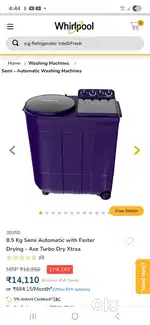 New whirlpool washing machine urgent sales