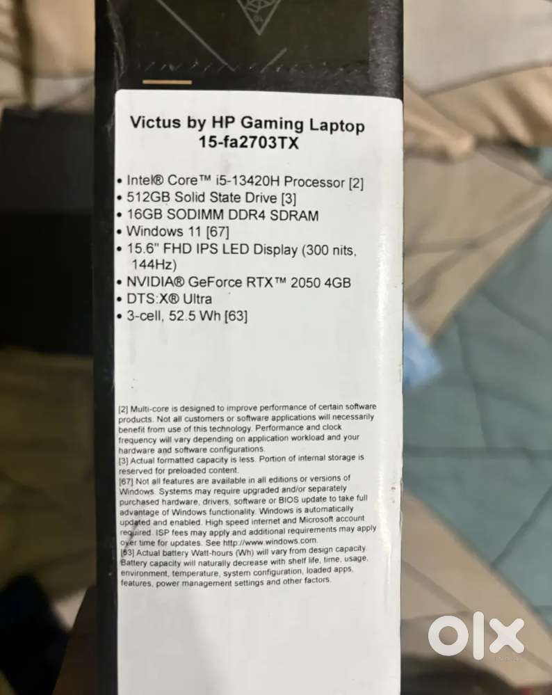 HP Victus Gaming Laptop [ Only one month old ]