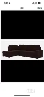 6 seater brown sofa