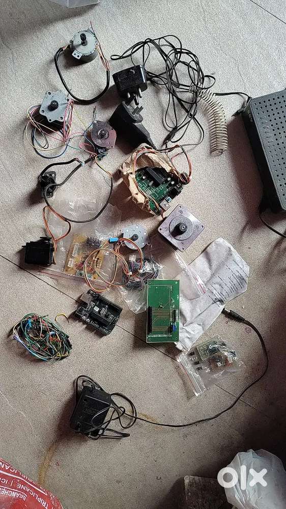Stepper motor, servo motor, Adrino uno board
