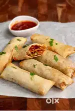Bombay Sandwich and spring roll