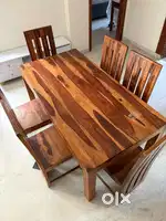 Pepperfry DINING TABLE 6-SEATER + 6 CHAIRS in Sheesham wood