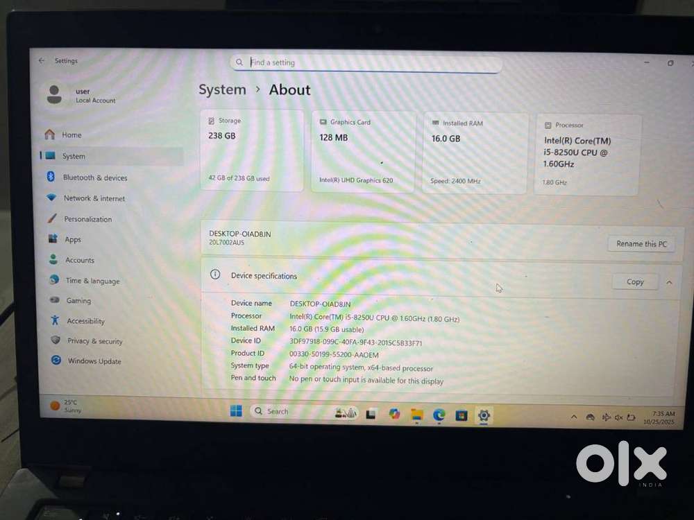 Lenovo ThinkPad T480s – 8th Gen Core i5-8250U