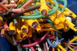 Job of collecting scrap copper wire