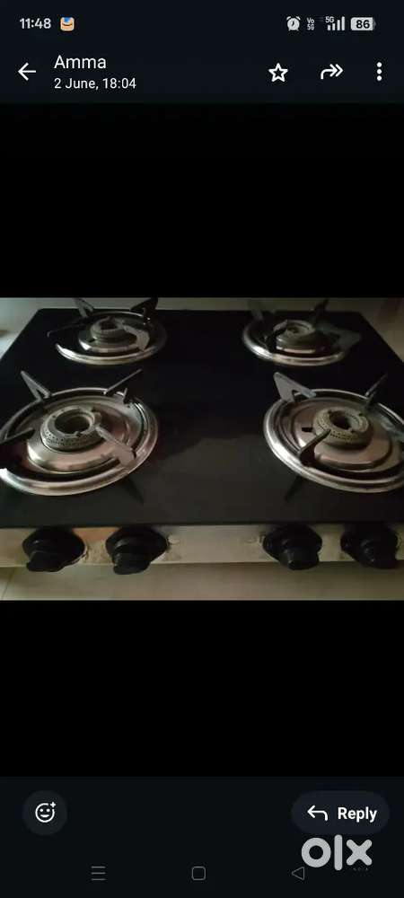 4 burner gas stove