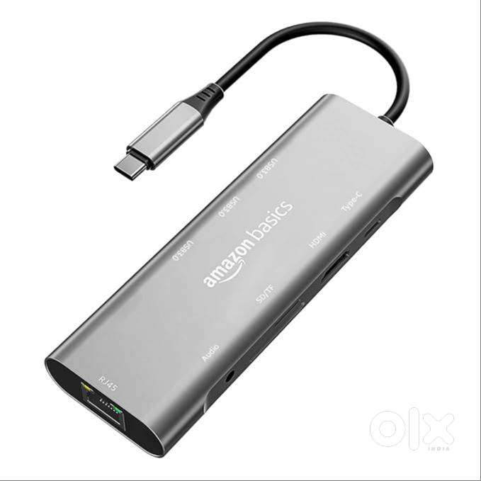 Amazon Basics USB-C Hub Dock 9-in-1 Aluminium Type-C