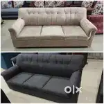 Natural design fabric 3 seater sofa