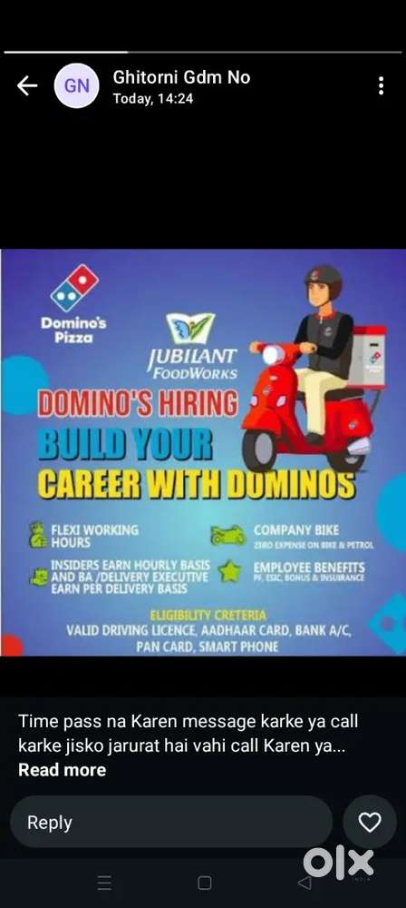 Dominos Pizza uttam nagar