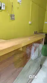 Wooden counter L shape with LED light