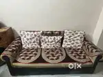 SOFA SET FIVE SEATER AND SHOW CASE SANGWAN LAKDI