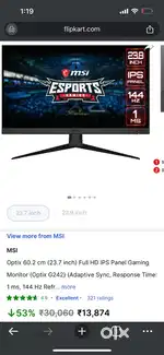 MSI OPTIX G242 144hz monitor
