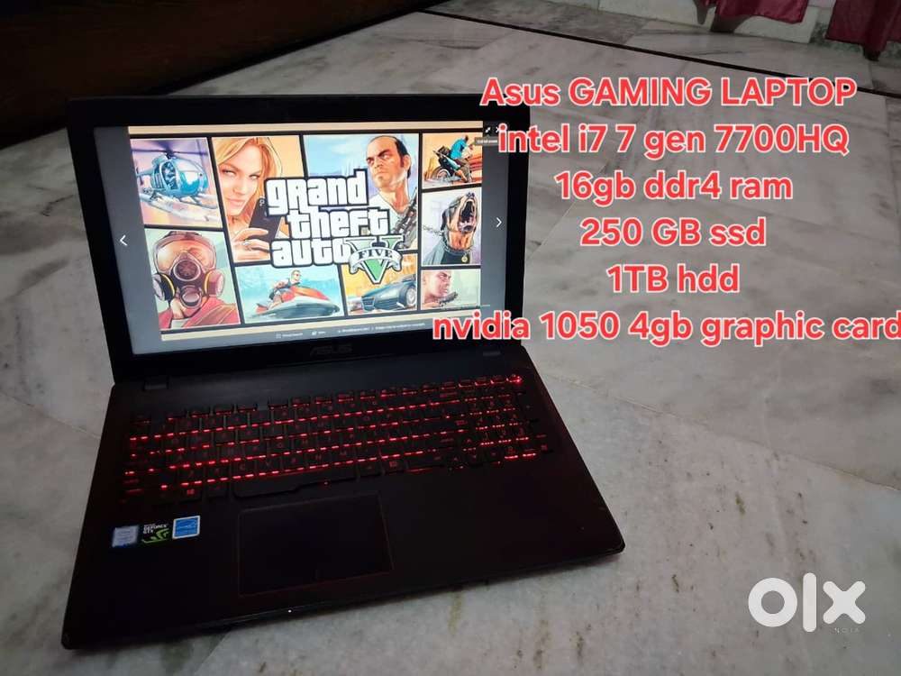 Asus Gaming laptop for sale,core  i7 7th gen, 4gb graphic card