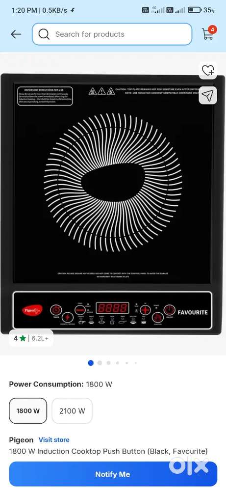 Pigeon Induction 1800 W
