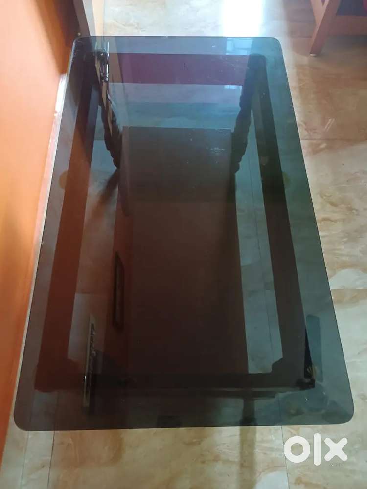 Glass coffee table