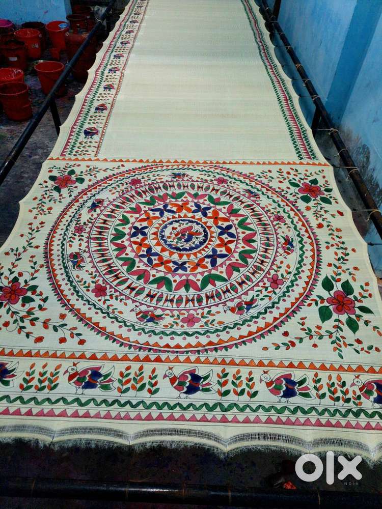 HAND PAINTNG ON SILK SAREES