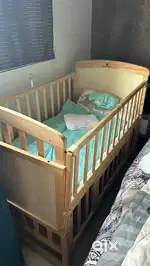 BABY WOODEN COTT WITH MATTRESS