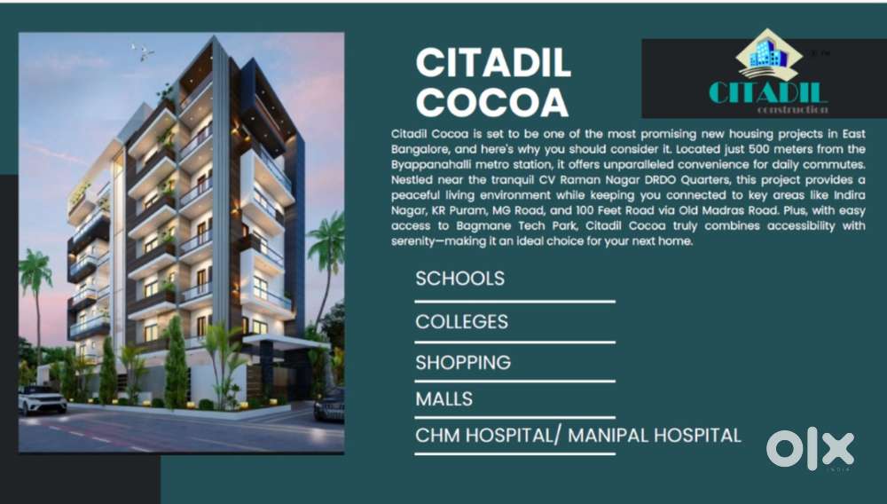 New Launch Premium 1/2/3 BHK  Ongoing Project Near Old Madras Rd