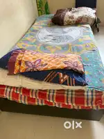Single box patten bed , table , chair