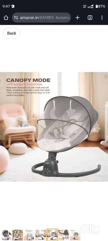 Electrniic swing Jhula kor new born to 1.5year kids