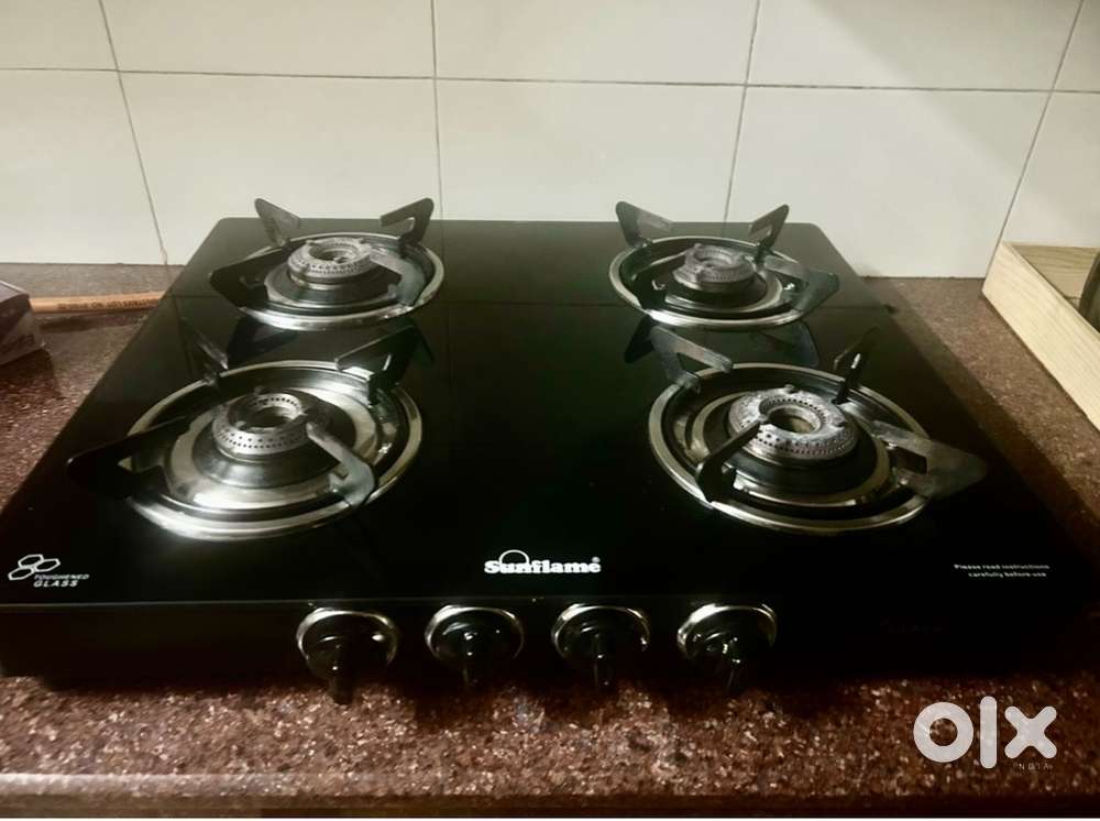 Sunflame glass top 4 burner stove