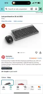 Wireless keyboard and mouse
