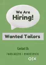 We’re Hiring: Experienced Tailor Wanted! Coimbatore