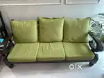 Good quality Solid wood sofa with cushions is for sale