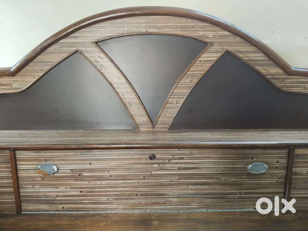 Multipurpose wooden headboard/ storage space