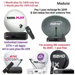 AIRTEL DTH ! TATÀ ! SUNDIRECT ! PLÀY ! DISHTV ! VIDEOCON D2H ! LED TV