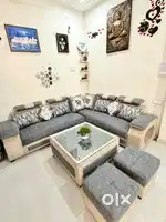 8 seater sofa set with table ( L shape )