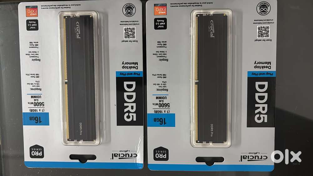 2x16gb Crucial DDR5 5600 mhtz ram