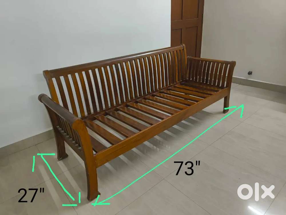 Teakwood Sofa with Mattress