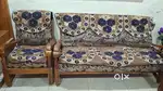 Teak wood sofa 3 seater +2 chairs